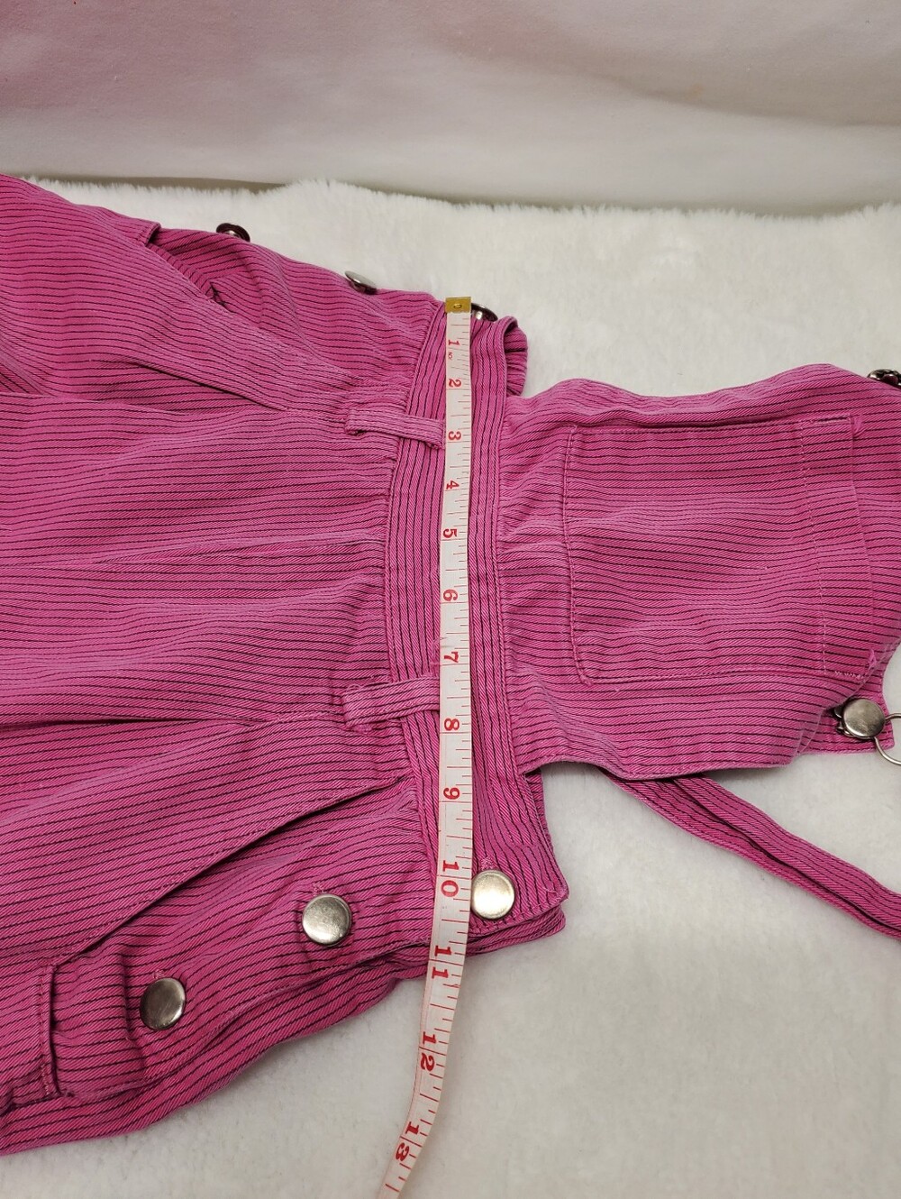 Rare Vtg Girls Pink Corduroy Overalls - Classic Bib Jumpsuit 90s Paper Tag - Picture 4 of 8